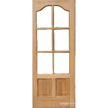 9 Lite Clear Glass Porte en bois de chêne